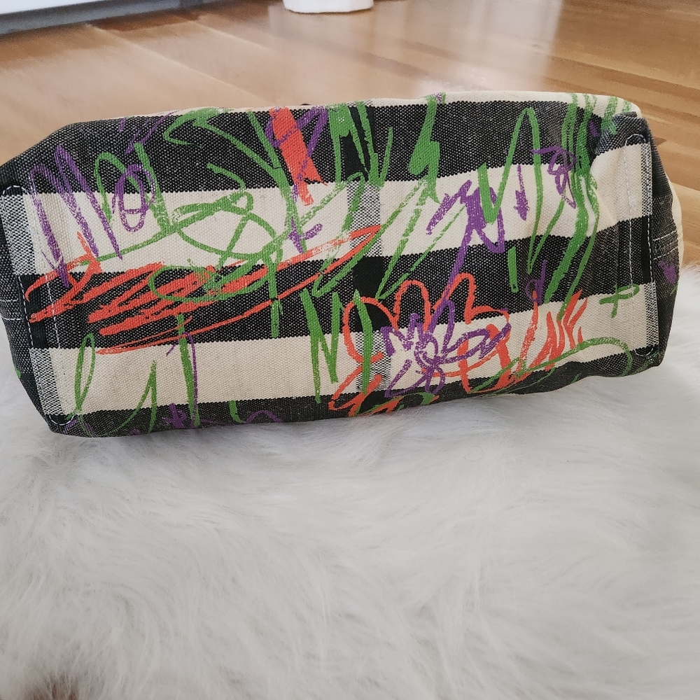 Burberry Multicolor Check Canvas Floral Carryall - Picture 3 of 9